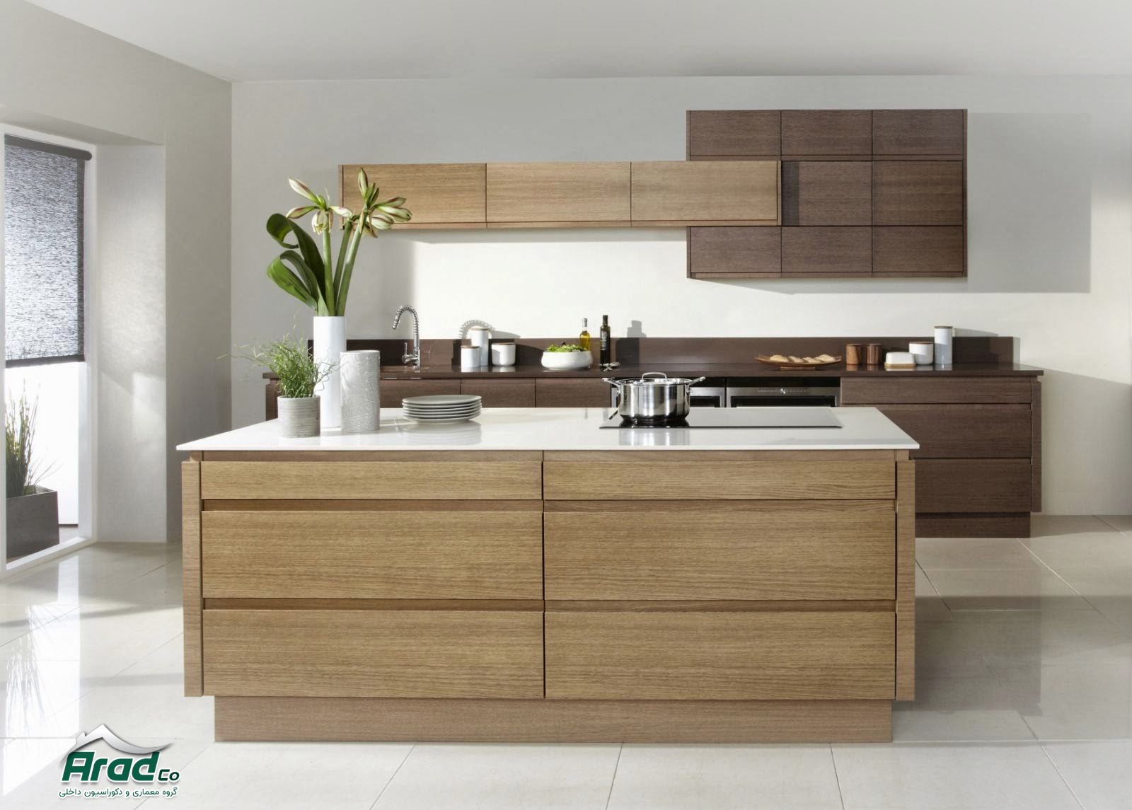 هزینه نصب کابینت روکش چوب در فرمانیه